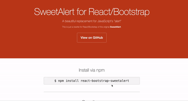 react-bootstrap-sweetalert - npm